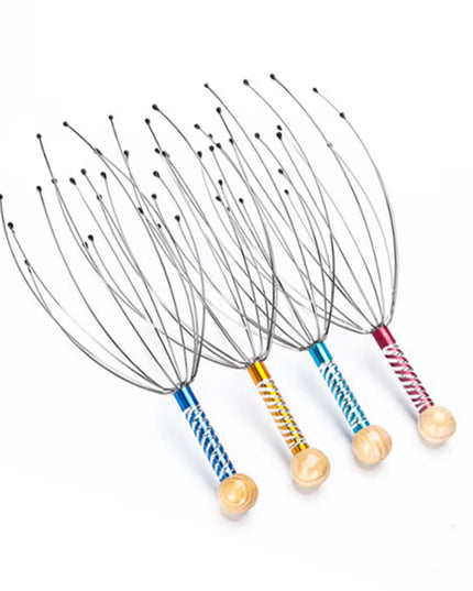 Octopus Head Scratching Scalp Relaxation Relief Massager, Relieves Tension Health Care Tools Random