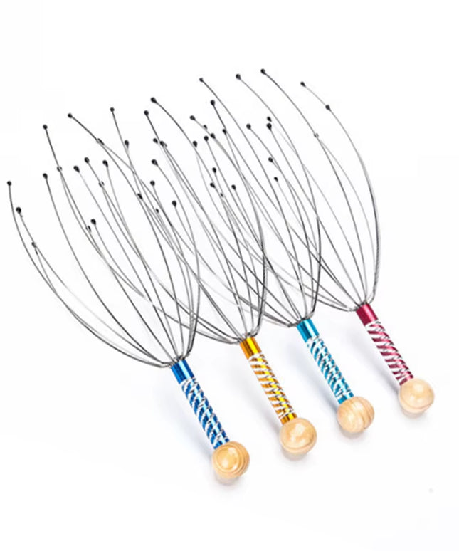 Octopus Head Scratching Scalp Relaxation Relief Massager, Relieves Tension Health Care Tools Random