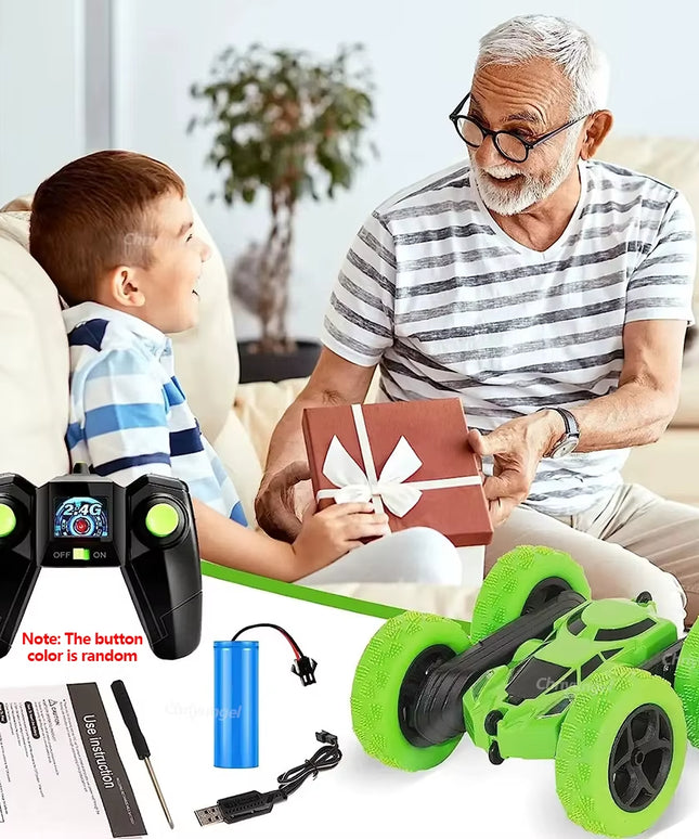 RC Stunt Car-  2.4G Remote Control Double Sided Flip 360 Degree Rotation off Road, Drift RC Car 