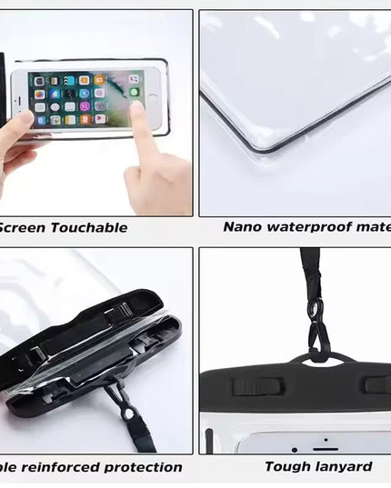 Floating phone - light weight and touch screen useable fully sealed waterproof bag for any sized phones , smart watch or airpod 