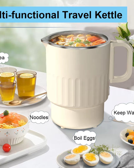 Mini Folding Electric Kettle 1000ML Portable Quick Heating Water Heater 