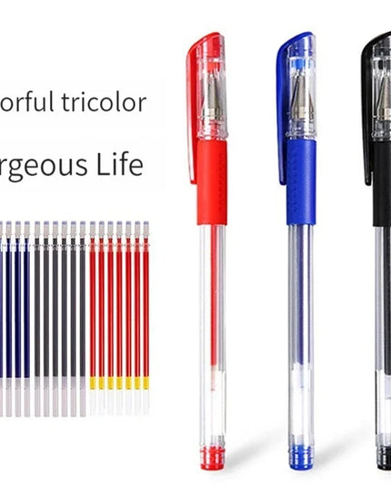 25Pcs quick dry pen inks & 3 pens Set ( Black , Blue , Red Ink ) 0.5Mm Ballpoint 