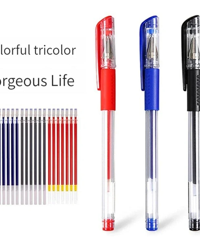 25Pcs quick dry pen inks & 3 pens Set ( Black , Blue , Red Ink ) 0.5Mm Ballpoint 