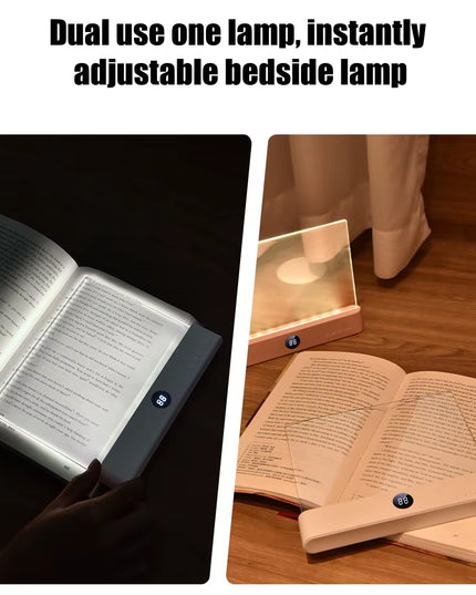 Slight zoomed LED Flat Panel Night Reading USB light with 3 different dimmable warm light for Eye Protection & easy reading