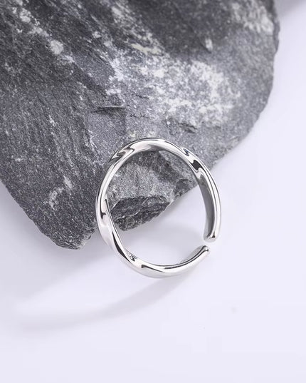 Sterling Silver Simple Twisted Women's Ring