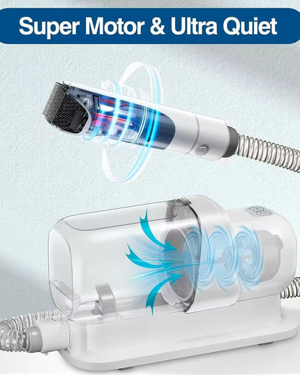 Pets Grooming Vacuum cleaning Kit with 2.3L Capacity and many different brush heads perfect for dogs and cats