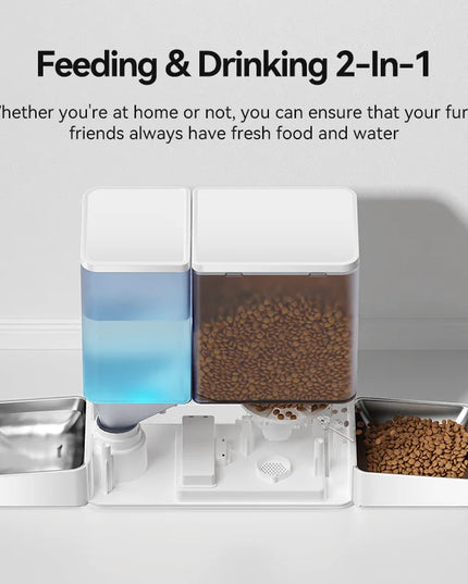 Smart app controlled 2 in 1 automatic Pet Feeder ,8.5L Water Fountain and Food Dispenser for cats and dogs