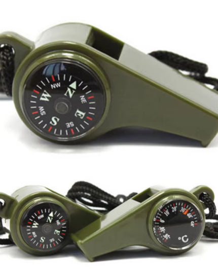 Rescue whistle - High Decibel keychain Emergency Rescue Whistle with Compass 