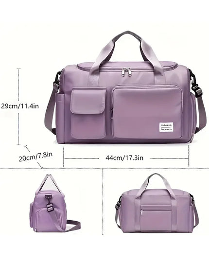 Women's 35L capacity Large waterproof Carry on Travel Bag , Duffle Bags , gym bag with Shoe Compartment 