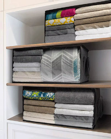 Large Capacity Non-Woven Foldable clothes / blanket storage bag, organizing box-58x30x31