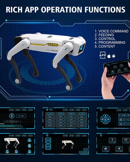 Intelligent AI RC Robot Dog Voice Dialogue APP Remote Control Programming Singing Dancing Machine Dog Kids Toys
