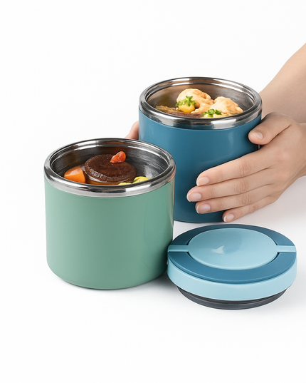 HOTMEALS - Thermal Insulated Stainless Steel Lunch Box for food & soup. 630/1000Ml