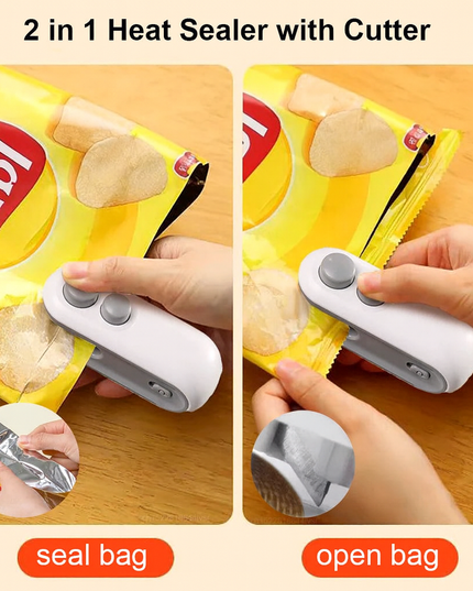 BagSealer - mini rechargeable 2 in 1 sealer & Cutter