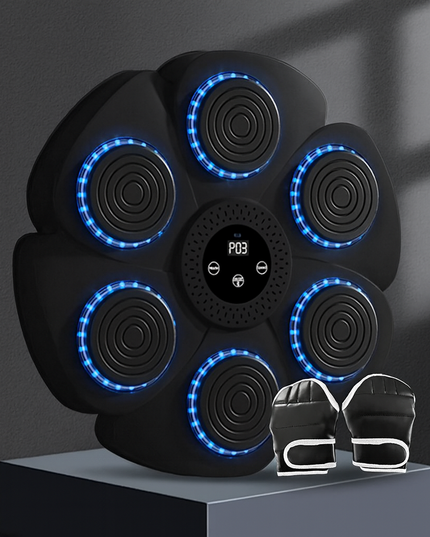 MusicBox- smart bluetooth wall mounted boxing practice with LED + Gloves