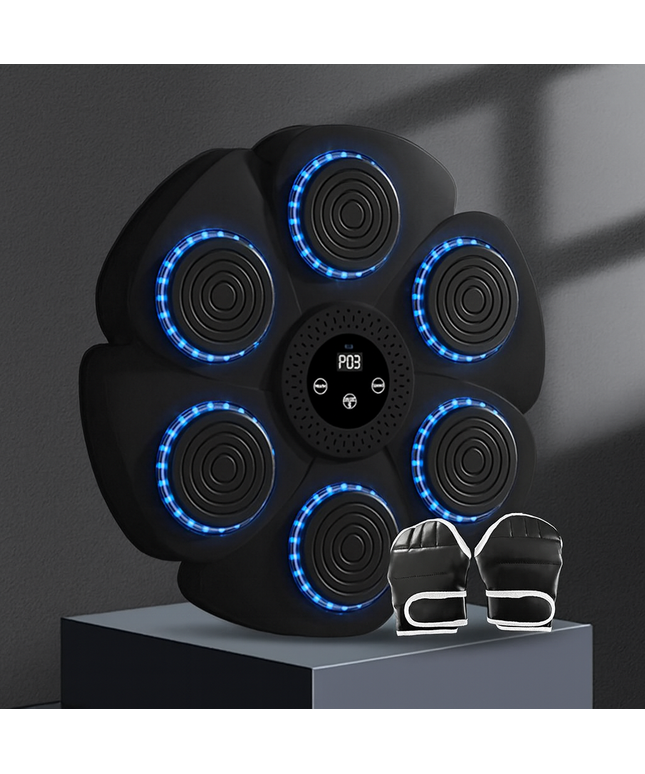MusicBox- smart bluetooth wall mounted boxing practice with LED + Gloves