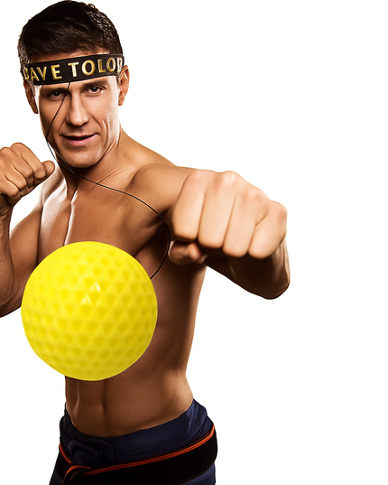 Training head band with elastic attached ball for speed improvement boxing / MMA 