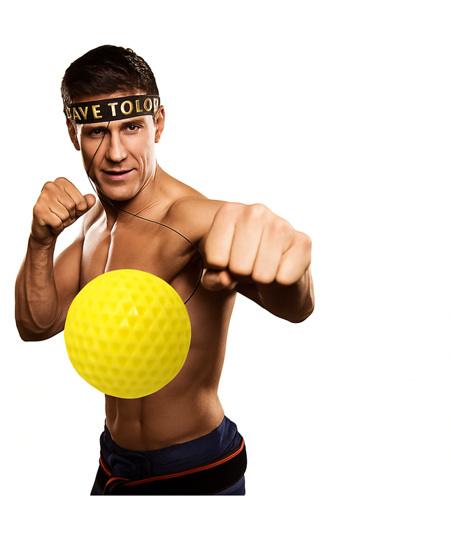 Training head band with elastic attached ball for speed improvement boxing / MMA 