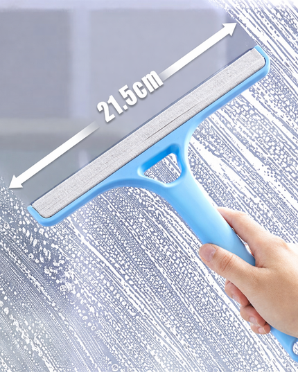 3 in 1 Multi functional Window Cleaning glass Wiper with Spray Bottle and Microfiber Scrub 