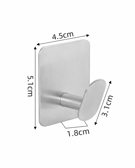 Multipurpose 8Pcs Stainless strong Adhesive Wall Hook , hanger (kitchen rugs , bathroom towels,..)