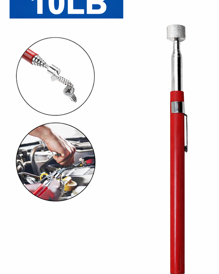 10LB /55G Magnetic Retractable Pickup Suction Iron Rod, Multifunctional Extractor Clip for Automotive Repair, electrical works