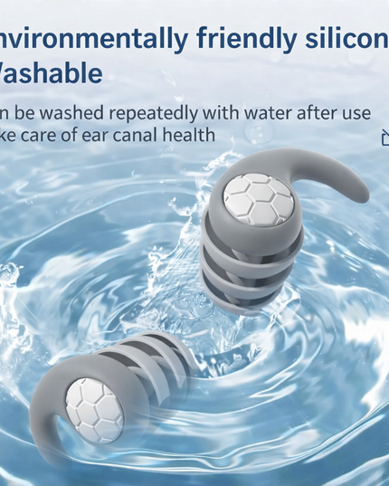 Multi use Pair of Soft Silicone Earplugs for Noise Cancellation in noisy places , swimming , Comfortable to Wear for sleeping