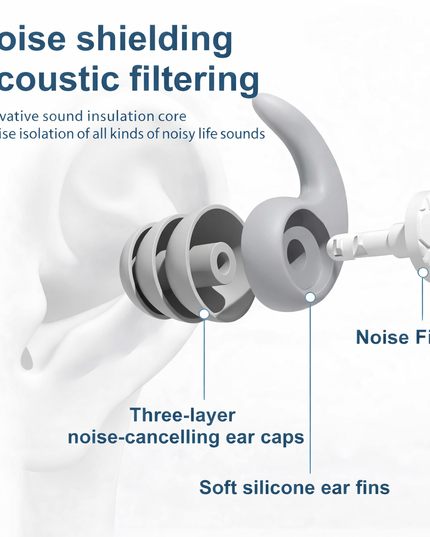 Multi use Pair of Soft Silicone Earplugs for Noise Cancellation in noisy places , swimming , Comfortable to Wear for sleeping