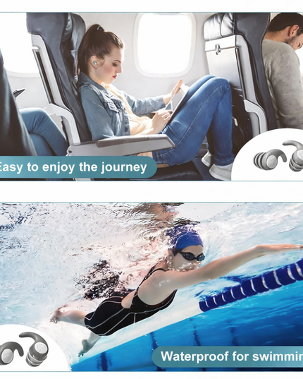 Multi use Pair of Soft Silicone Earplugs for Noise Cancellation in noisy places , swimming , Comfortable to Wear for sleeping