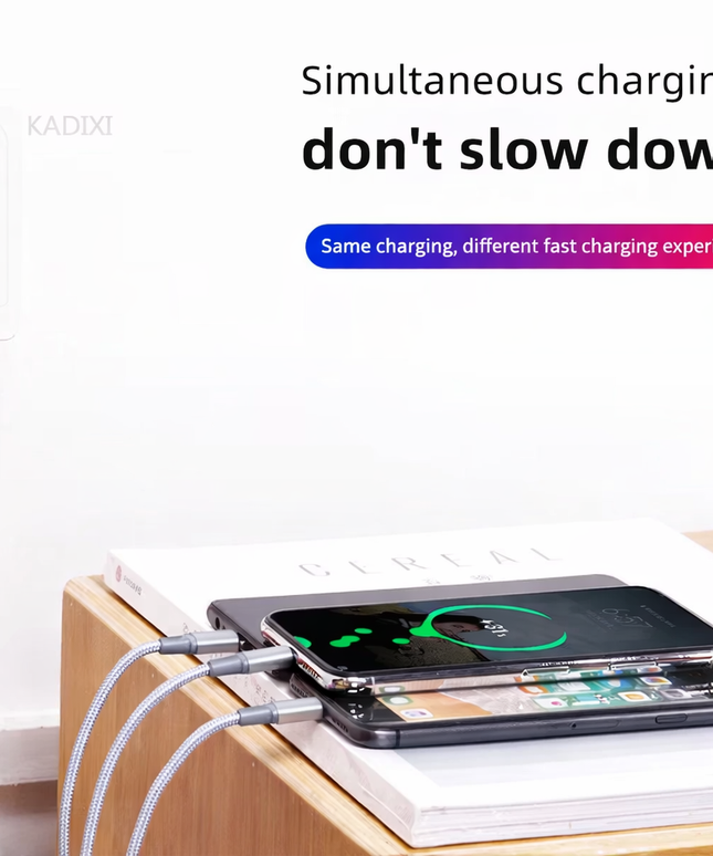 3 different head in 1 USB Fast Charging Cable cord  