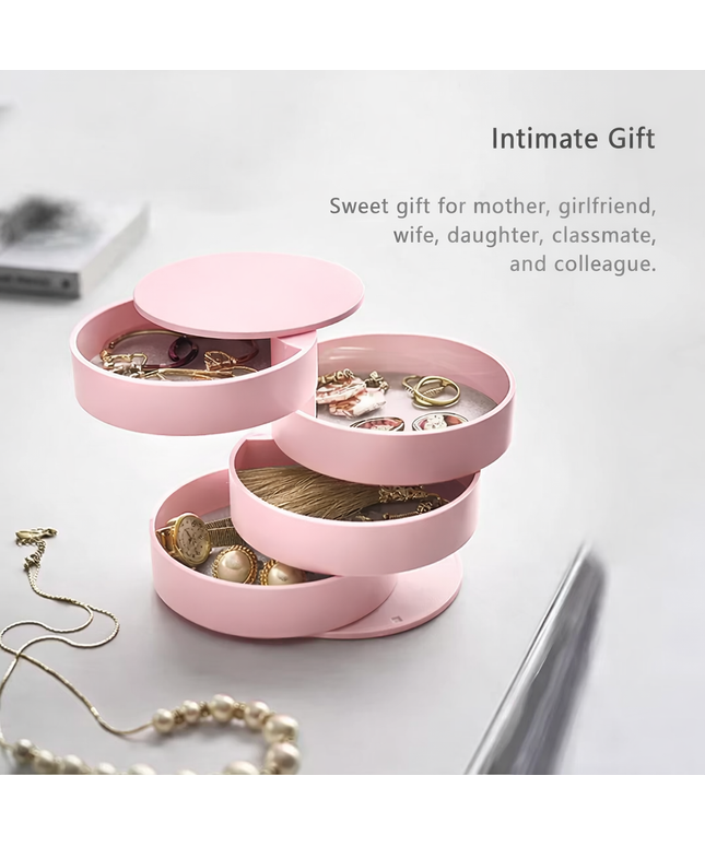 4 Layers Rotating Jewellery / accessories Storage Box 