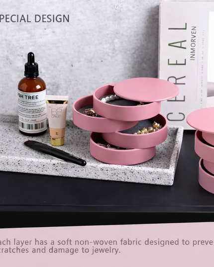 4 Layers Rotating Jewellery / accessories Storage Box 
