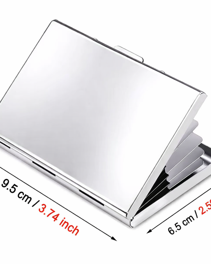 Mirror polished aluminum metal Antitheft anti Rfid Blocking ID & Bank Credit Card Holder Wallets