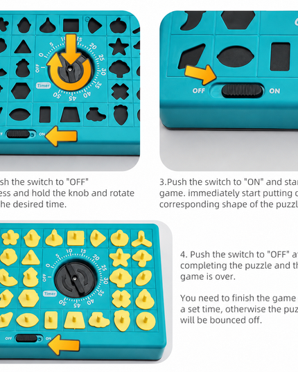 Time Puzzle - fun family  Board Game Shape Matching Puzzles for Kids