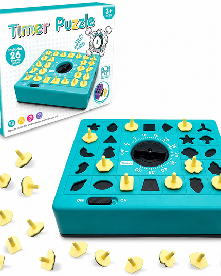 Time Puzzle - fun family  Board Game Shape Matching Puzzles for Kids