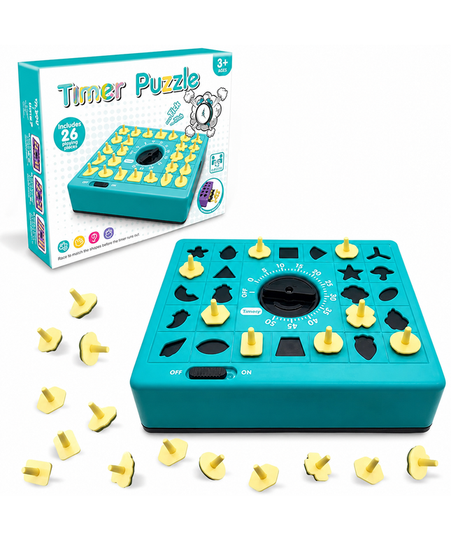 Time Puzzle - fun family  Board Game Shape Matching Puzzles for Kids
