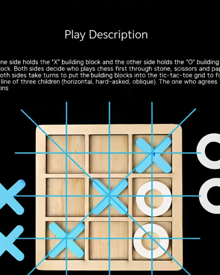 TikTac family board Game , this Wooden Montessori and aesthetic game can be a used as decoration as well