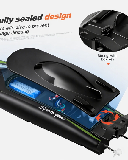 30Km/H high speed racing RC Boat 2.4G, 20Mins 2Ch Dual Motor Waterproof 