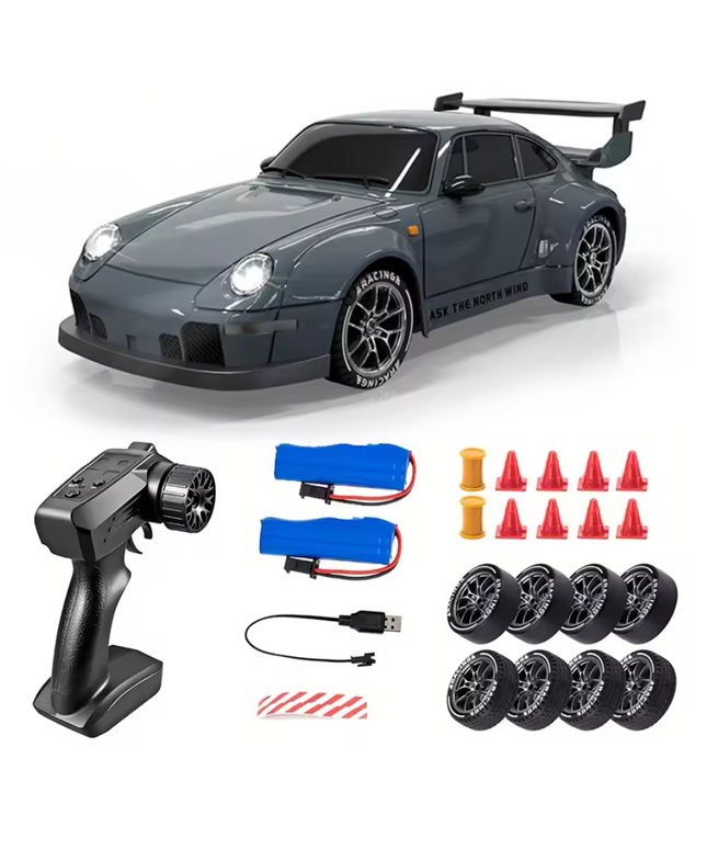 RC high speed Drift Cars (GTR & Porsche) with 2.4G Radio and Full extra set kit
