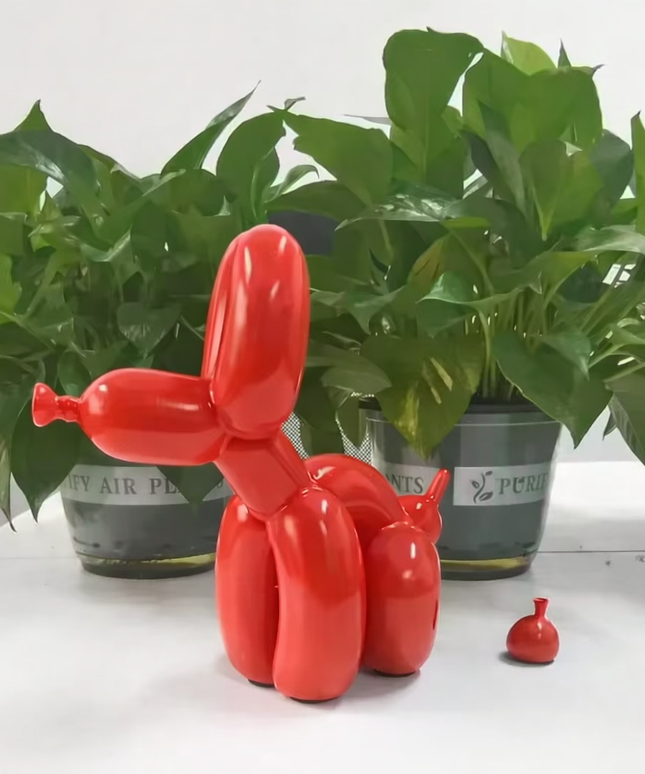 Balloon Dog Pooping aesthetic decorational resin art Sculpture 