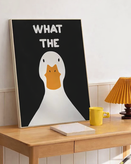 What the Duck canvas Print Art piece - 50x75cm (not framed)