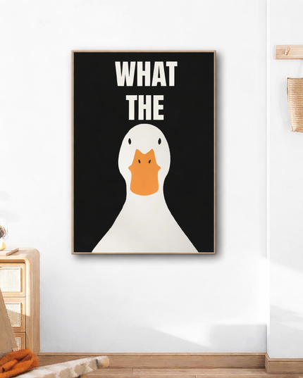 What the Duck canvas Print Art piece - 50x75cm (not framed)