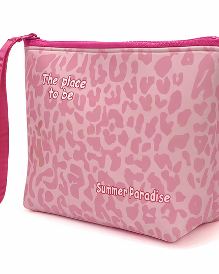 women's Leopard Pattern Makeup Bag Zip-Up Clutch ,Toiletry Bag 