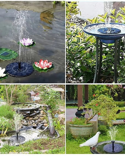 Outdoor fully wireless 2.5W solar fountain with pump kit & 6 nozzles (l akes/ pools / anywhere with water )