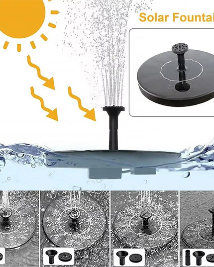 Outdoor fully wireless 2.5W solar fountain with pump kit & 6 nozzles (l akes/ pools / anywhere with water )
