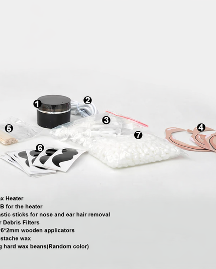 Mini USB Wax Heater Machine & full kit ( Waxing Beans and wax kit )