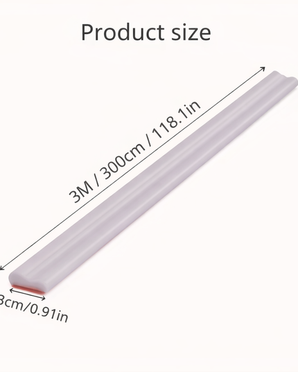 1 Roll of 3-Meter Elegant PVC Self-Adhesive Decorative Strip ,Soft and Flexible, Suitable for Walls, Floors, and Cabinet