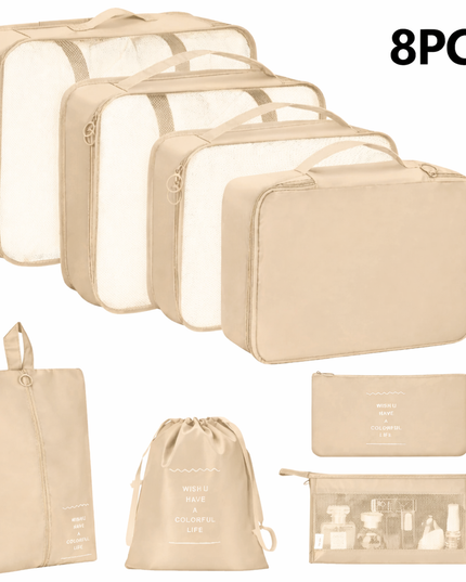 8 Pcs Travel Organizer Storage Bags Set 