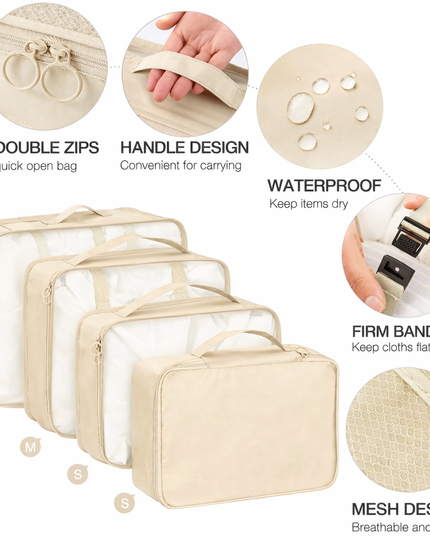 8 Pcs Travel Organizer Storage Bags Set 