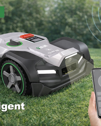 Smart Automatic waterproof Lawn Mower with GPS and app control, +1600 square meters and & no boundary wire !