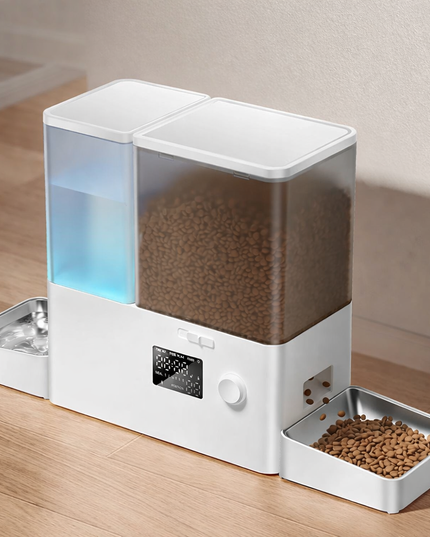 Smart app controlled 2 in 1 automatic Pet Feeder ,8.5L Water Fountain and Food Dispenser for cats and dogs