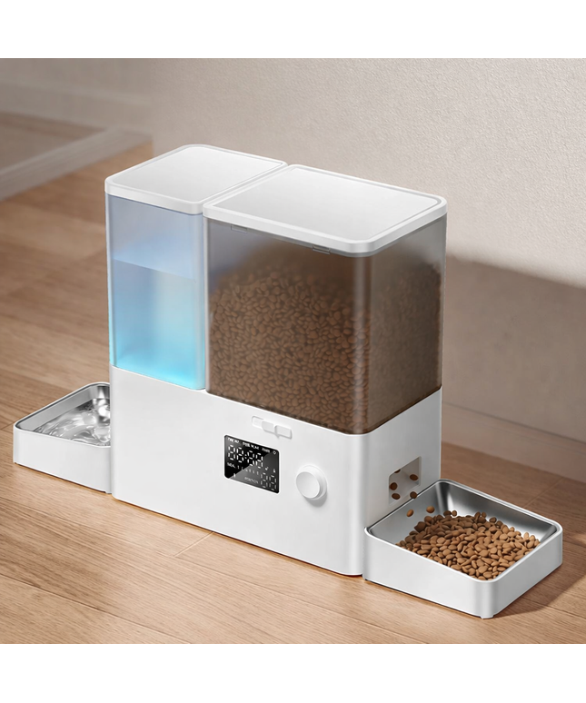 Smart app controlled 2 in 1 automatic Pet Feeder ,8.5L Water Fountain and Food Dispenser for cats and dogs